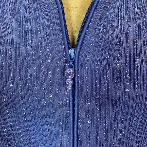 Alex Evenings Dressy Sparkle/Shimmer Statement Jacket Sz 18 Purple #222P - Picture 8 of 9